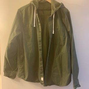 American Eagle olive shirt jacket